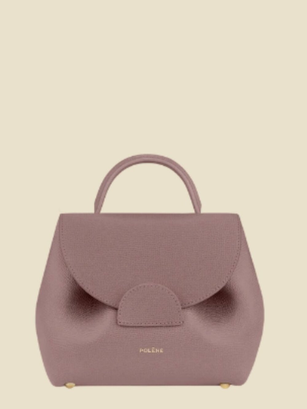 Like New Polene Numero Un Nano Textured Lilac crossbody purse handbag